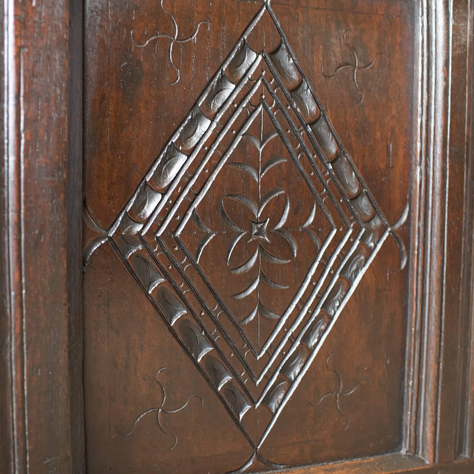 Antique Coffer, Large, English Oak, Joined Chest, Charles II Trunk, circa 1680  6