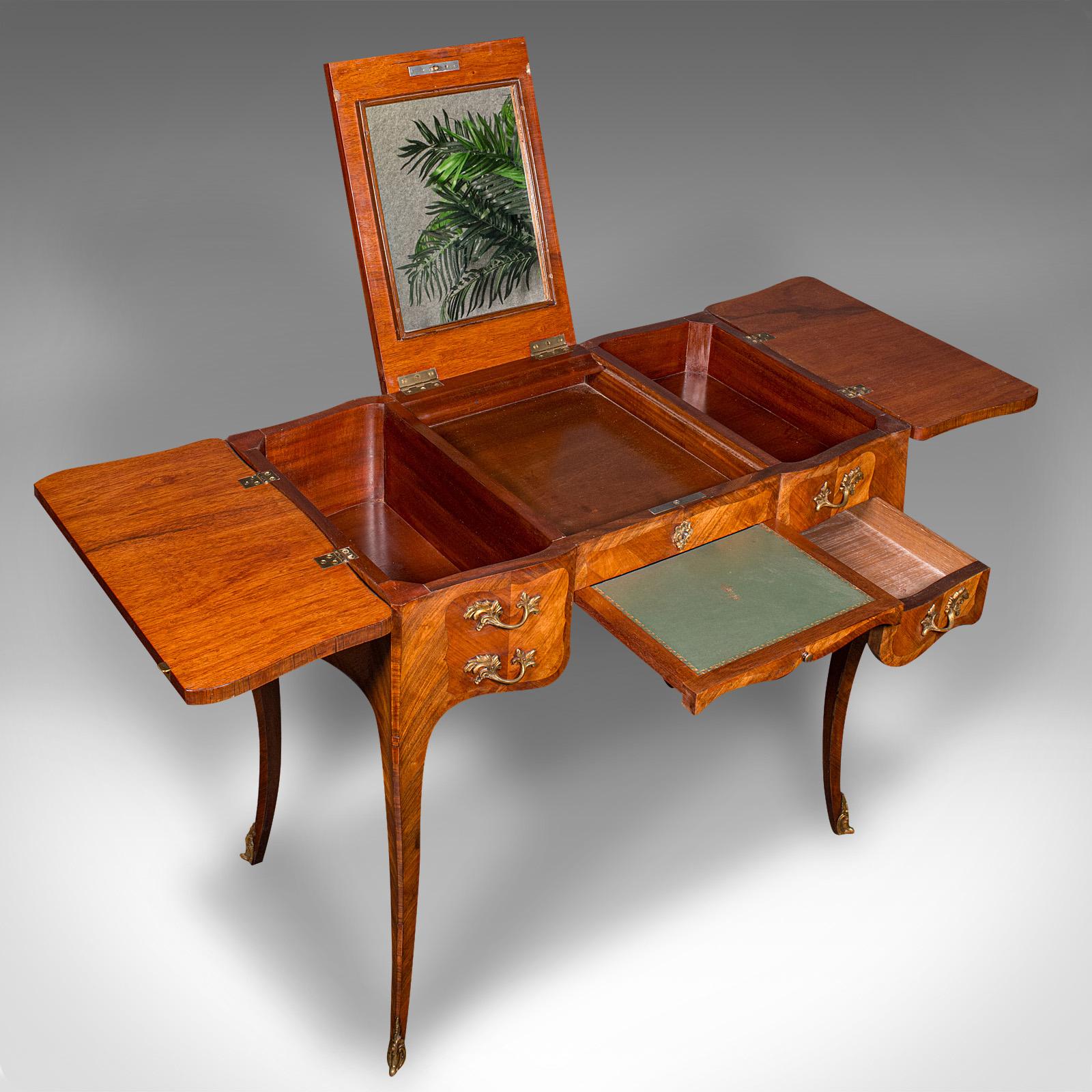 Antiker Coiffeuse-Schminktisch, Französisch, Veilchenholz, Louis XV.-Revival, viktorianisch im Angebot 3