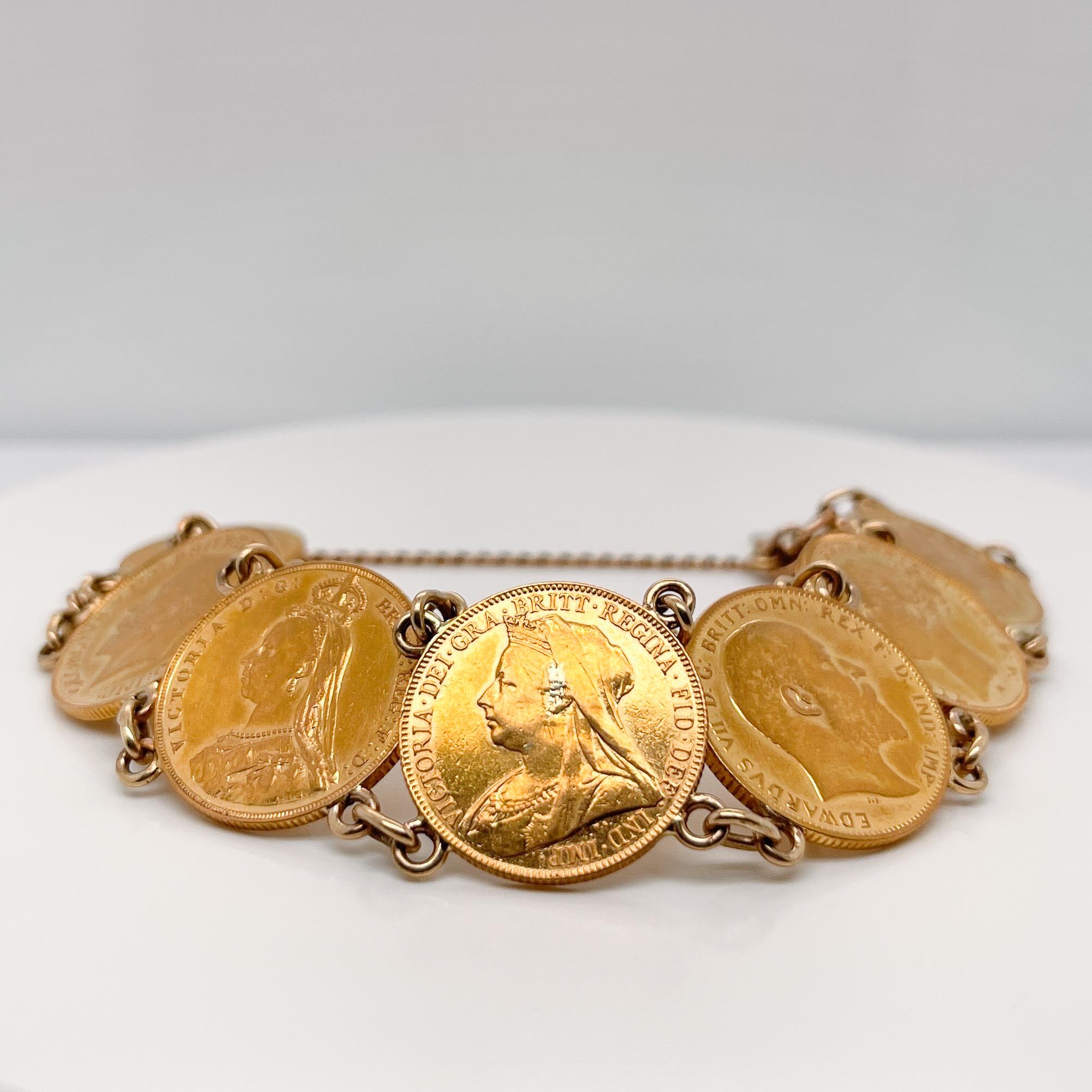 gold coin bracelet