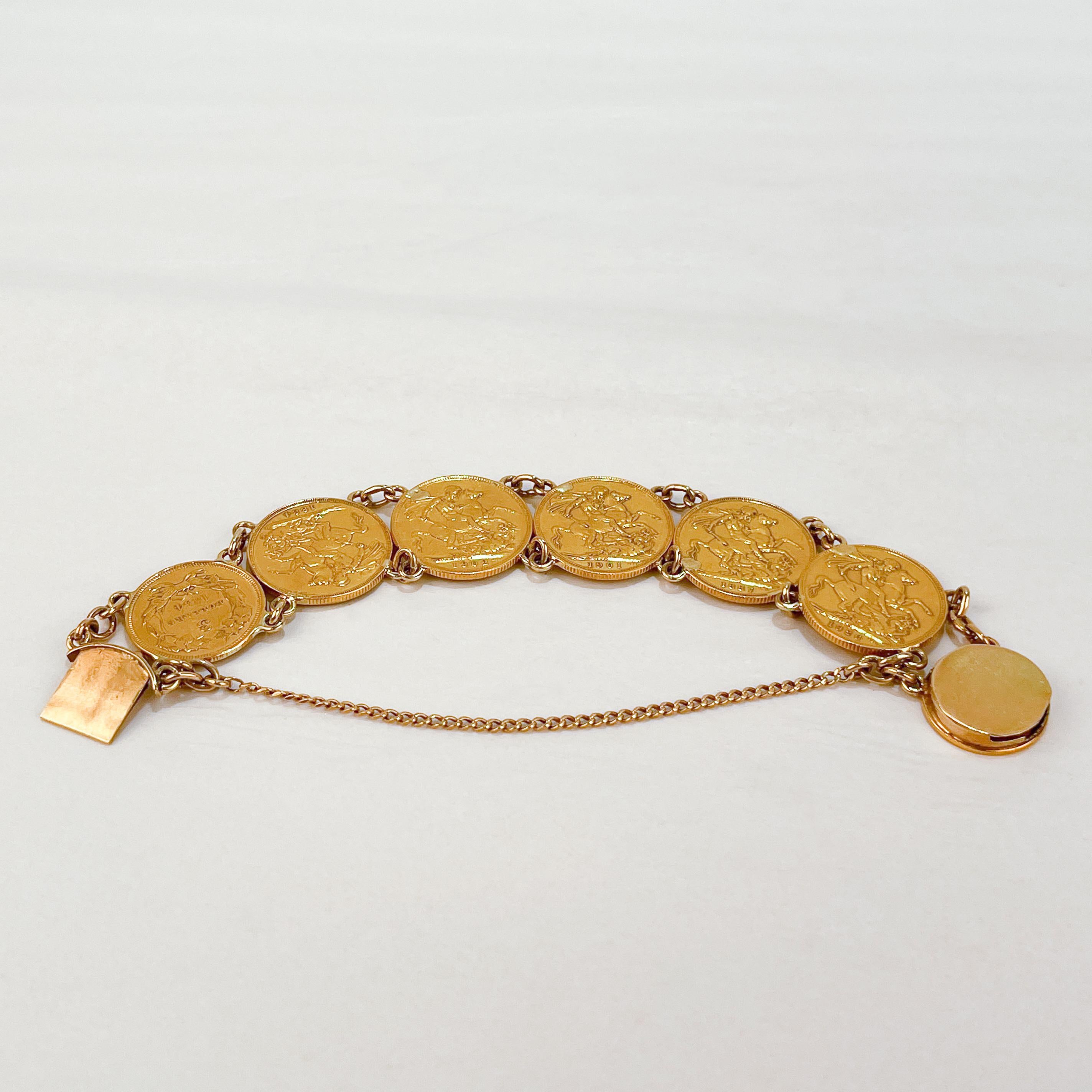 coin bracelet gold