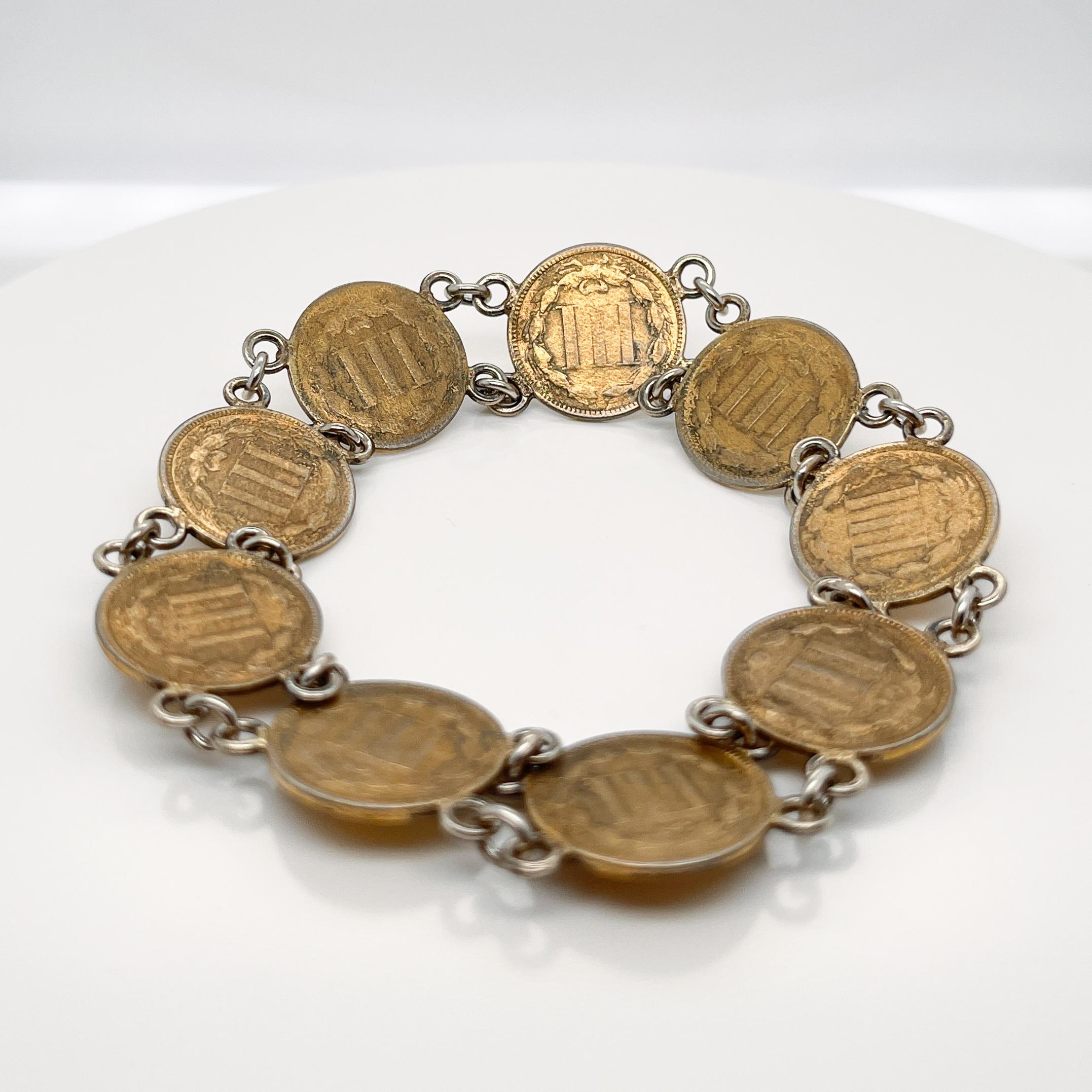 bracelet avec pieces d'or