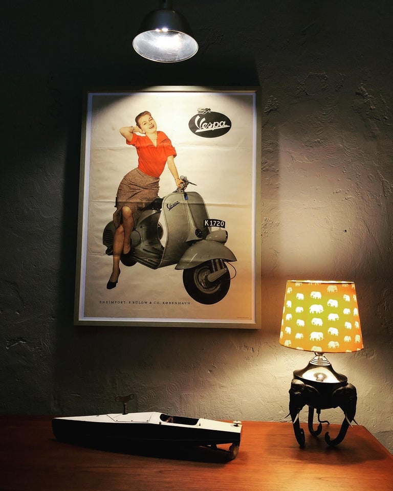 Antique Cold Painted Bronze Elephant Lamp at 1stDibs