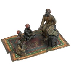 Antique Cold Painted Vienna Bronze Group, Teacher & Pupils, circa 1900