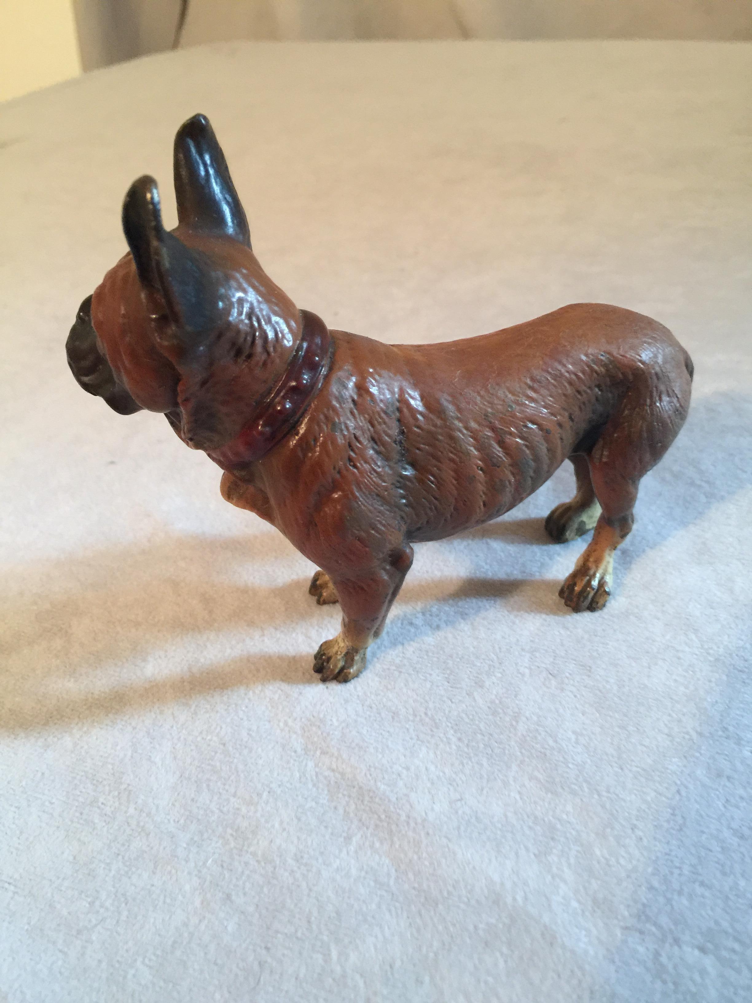 Other Antique Cold Painted Vienna French Bulldog, Bergman Style For Sale