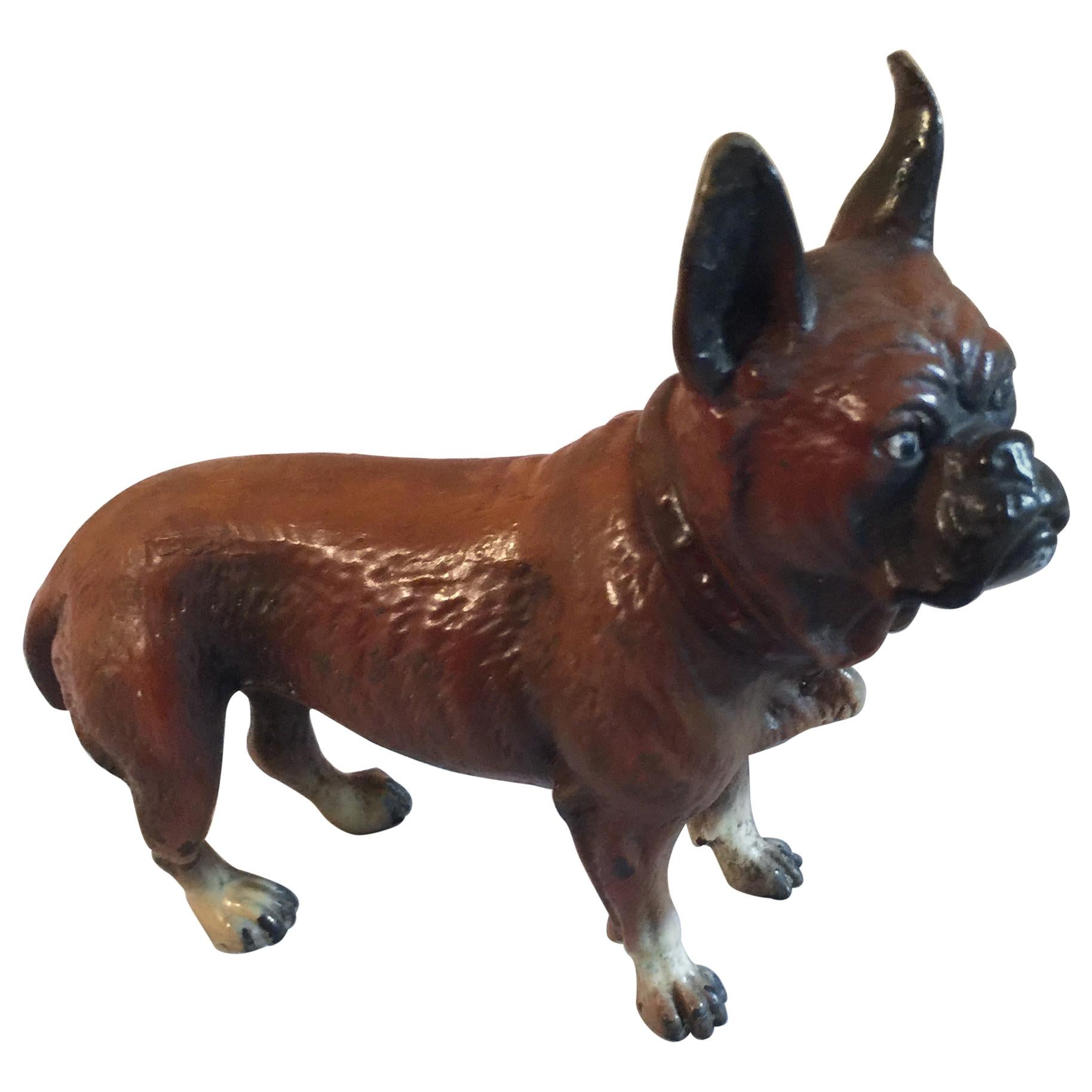 Antique Cold Painted Vienna French Bulldog, Bergman Style