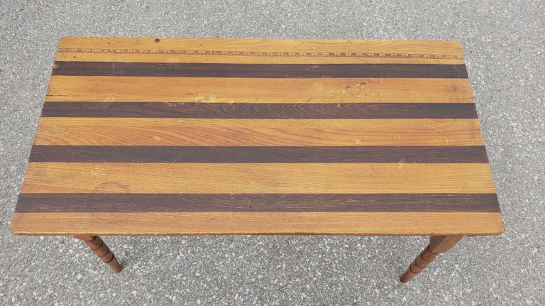 Antique Collapsable Wood Industrial Work Table with Ruler For Sale at ...