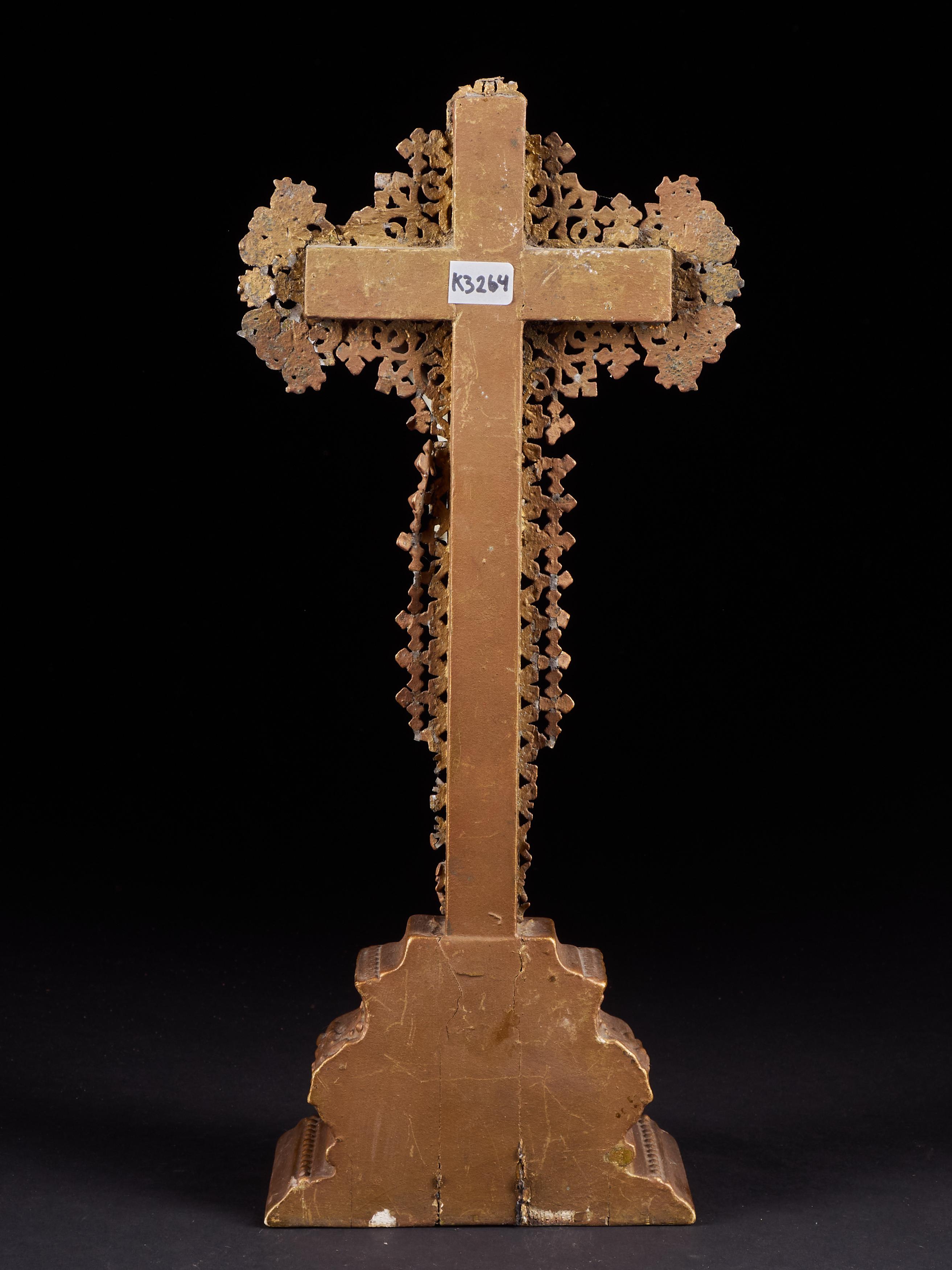 Hand-Crafted Antique Collectable Christ on the Cross Made of Resin