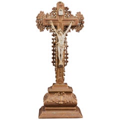 Antique Collectable Christ on the Cross Made of Resin