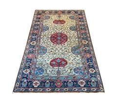 Antique Collectible Khotan Rug, Turkestan Central Asia 1880s