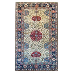 Tapis Khotan de collection antique, Asie centrale du Turkestan des années 1880