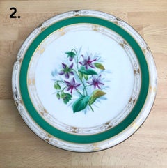 Antique Collectible Plates 19 Century Porcelain Plates