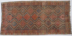 Antique Hand-Knotted Shirvan Rug, Wool, Caucasus, 1880