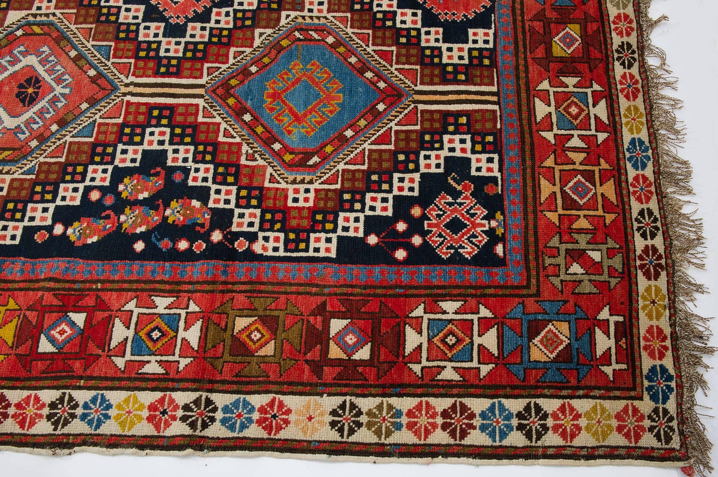 Caucasien Grand tapis SHIRVAN de collection ancien en vente