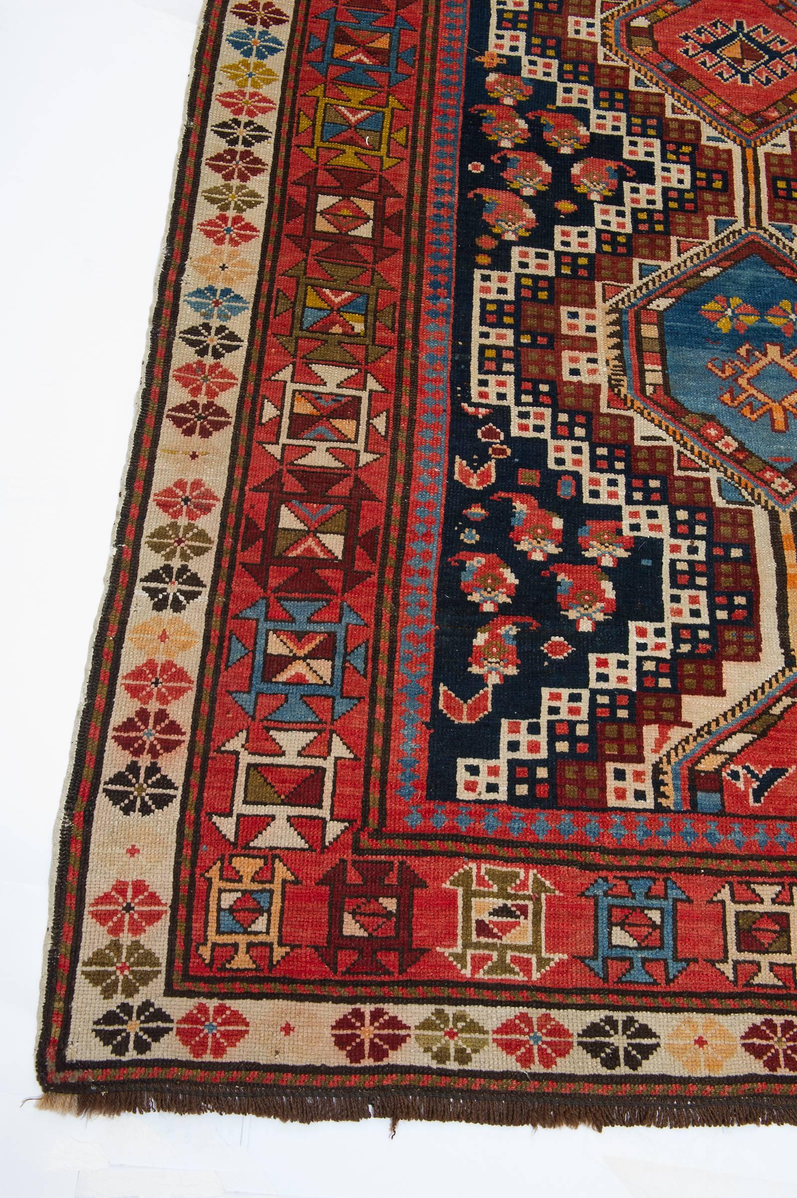 Noué à la main Grand tapis SHIRVAN de collection ancien en vente