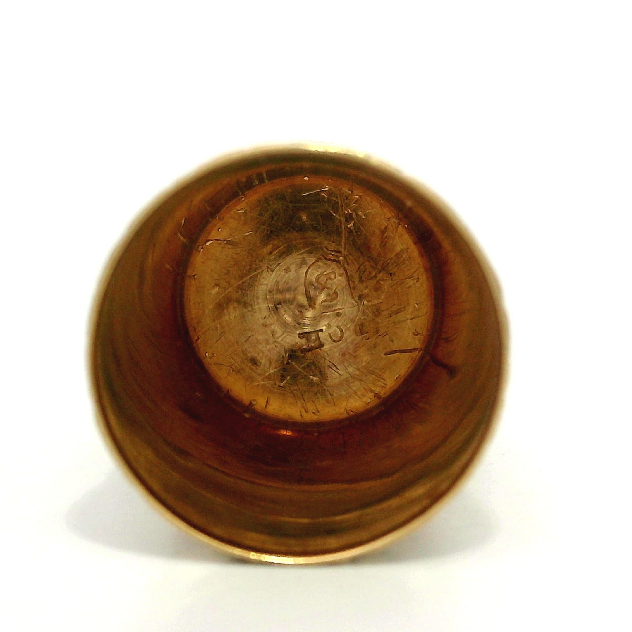 Antique Collectible Solid 10k Yellow Gold Hand Engraved Sewing Thimble Date 1924 en vente 1