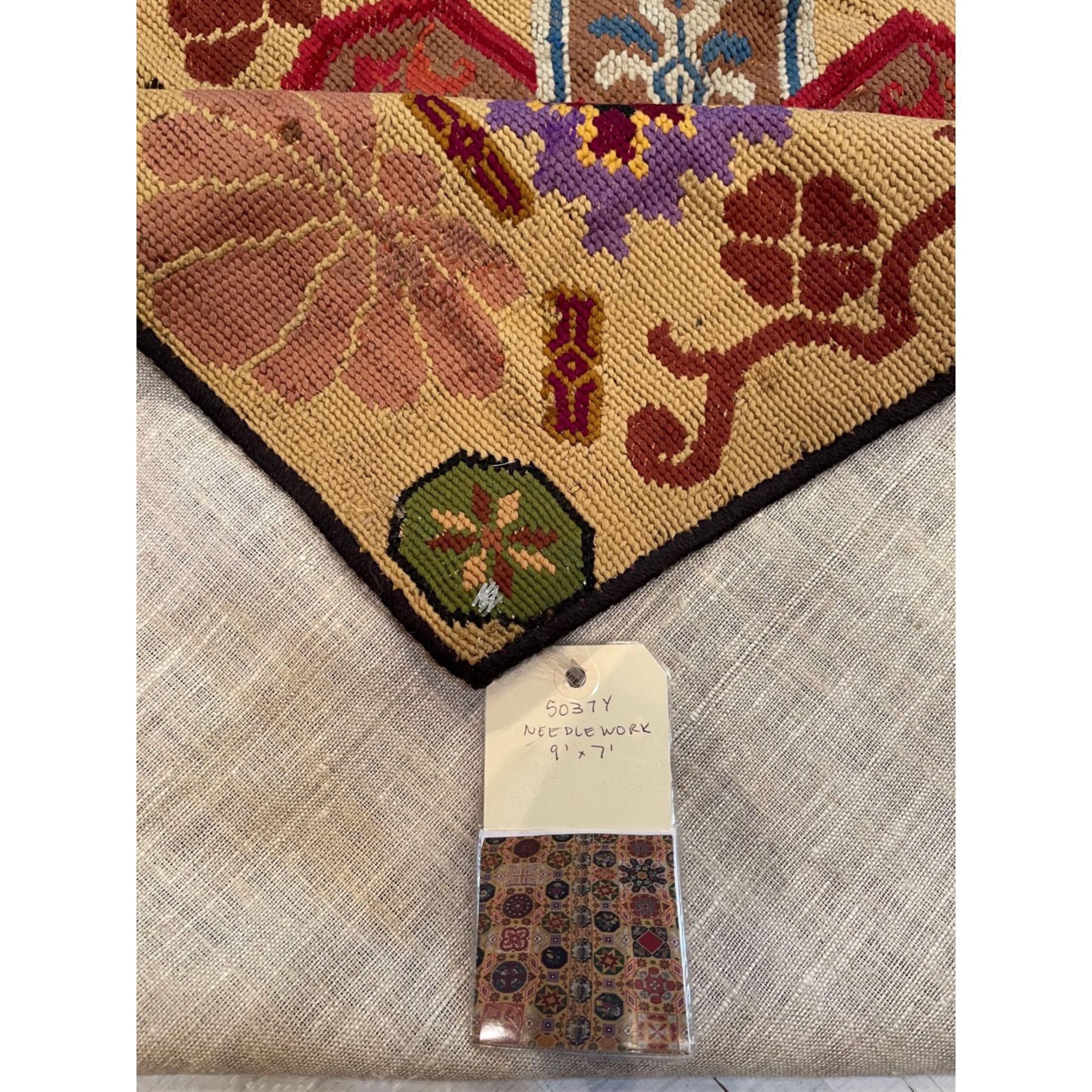 Antique Collectible Woolen Needlework In Good Condition For Sale In Los Angeles, US