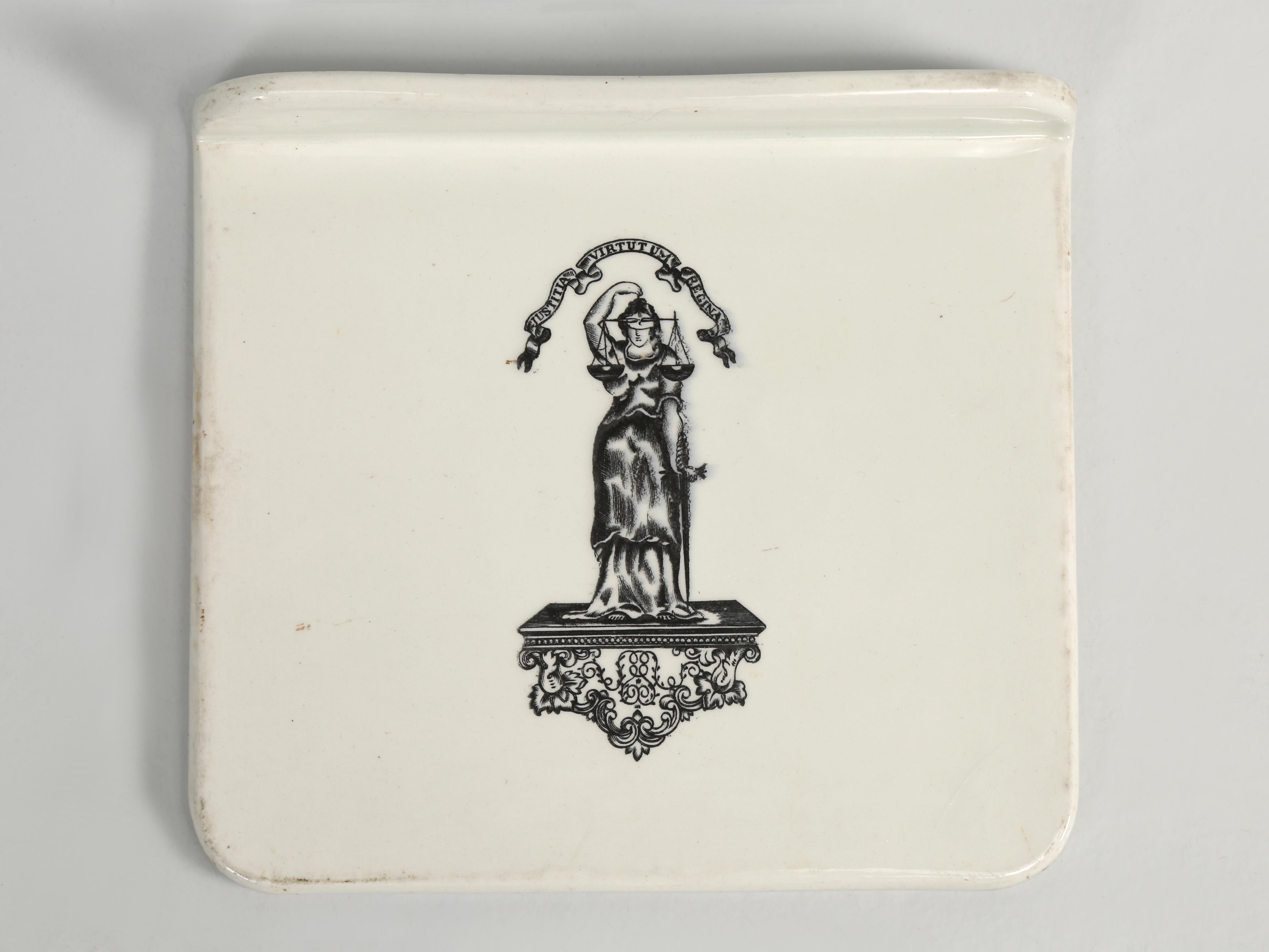 Country Antique Collection of '10' Ironstone Advertising Scale Plates, circa 1880-1920 For Sale