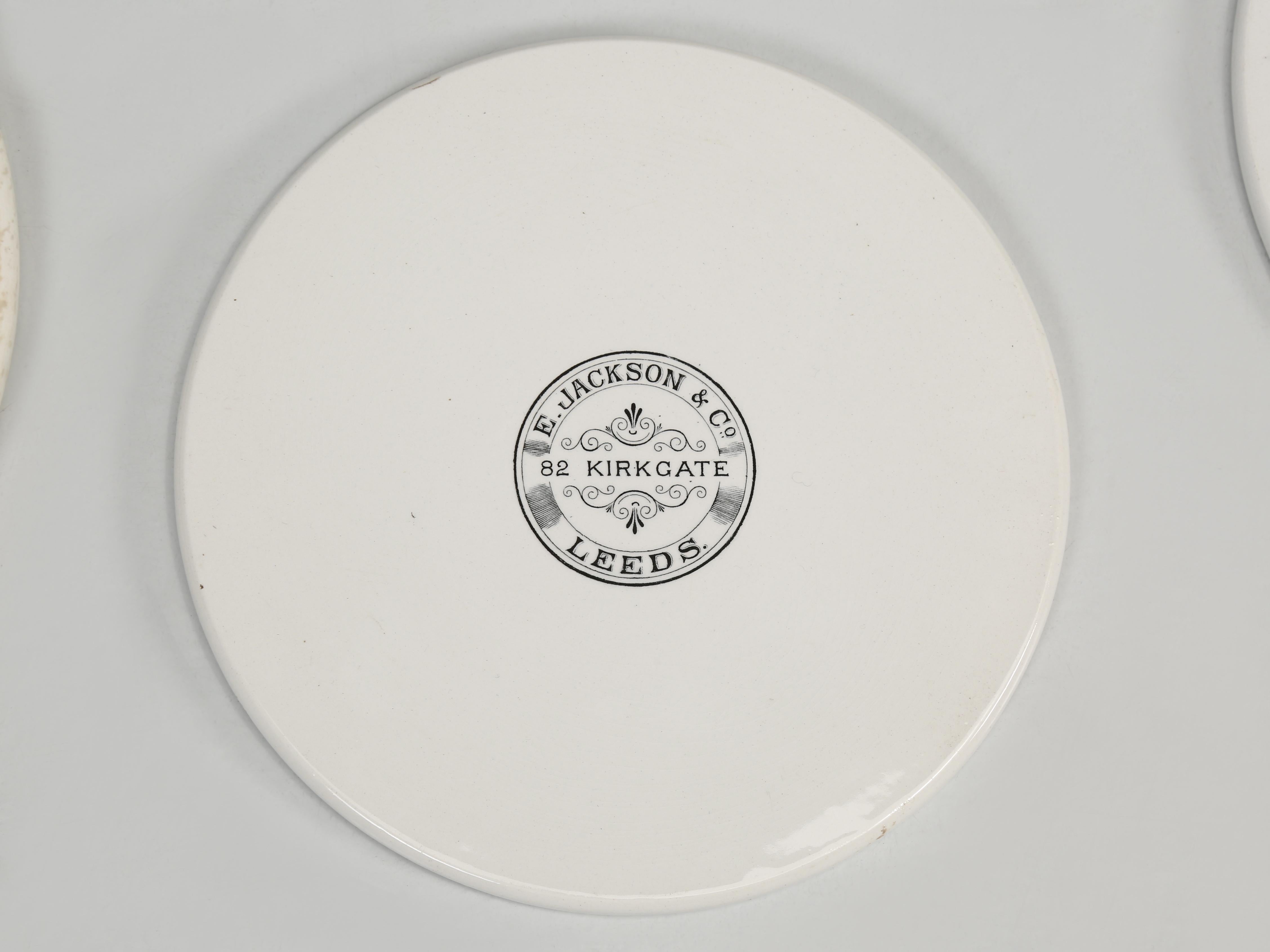 Colección Antigua de Platos de Escala Publicitaria de Ironstone 