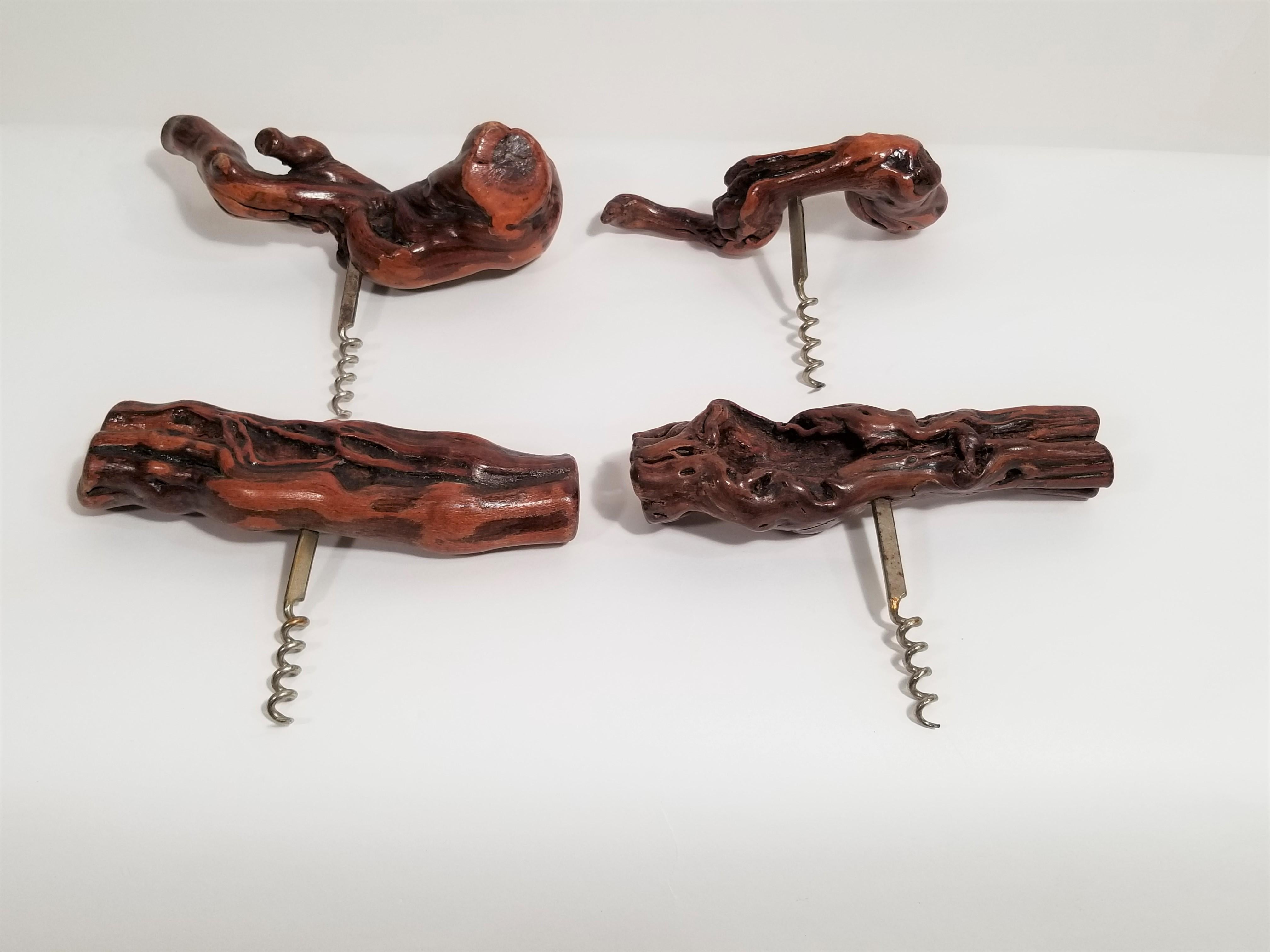 Antique collection of 4 French burl handled corkscrews by Laurent Siret, France.
Beautiful wine openers. Made in France.
Excellent condition.
Complimentary domestic shipping for this item.