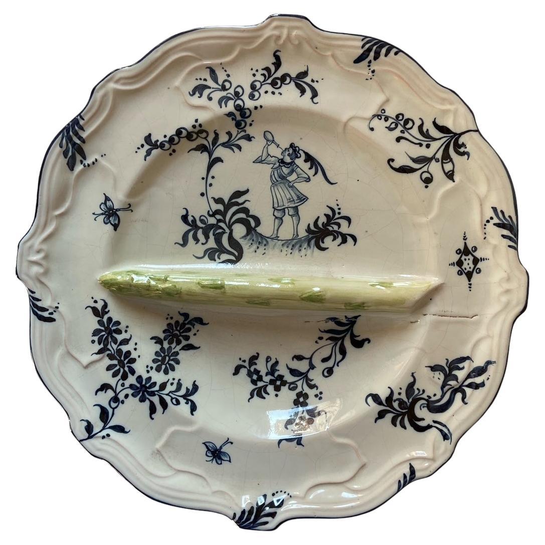 Antique collector Emile Gallé  Asparagus plate