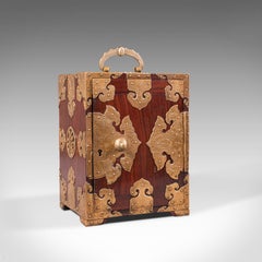 Caja antigua de coleccionista, china, palisandro, estuche decorativo para muestras, circa 1920