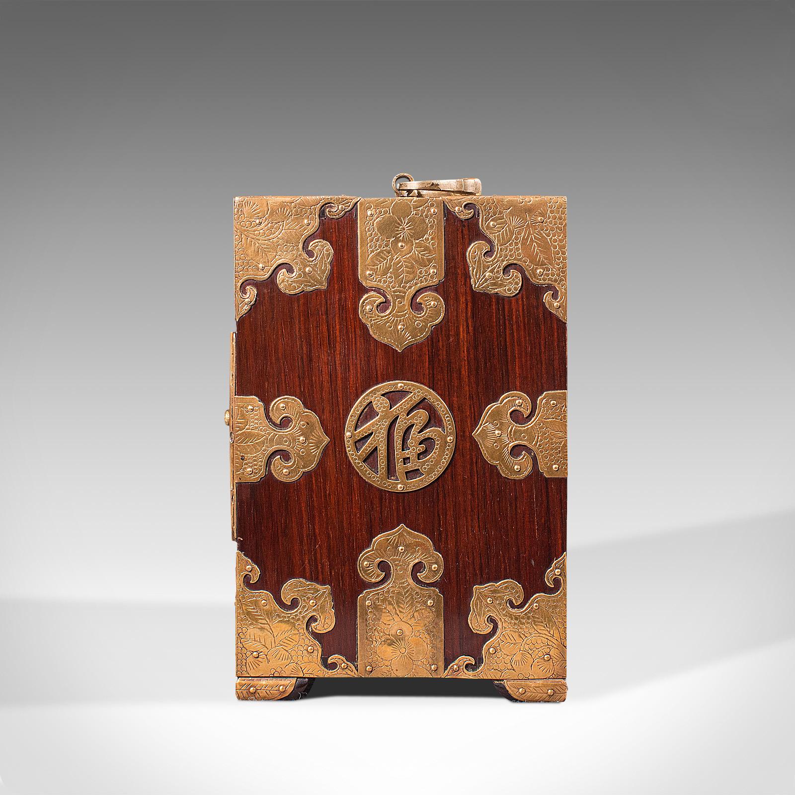Antique Collector's Box, Chinese, Rosewood, Decorative Specimen Case, Circa 1920 For Sale 1