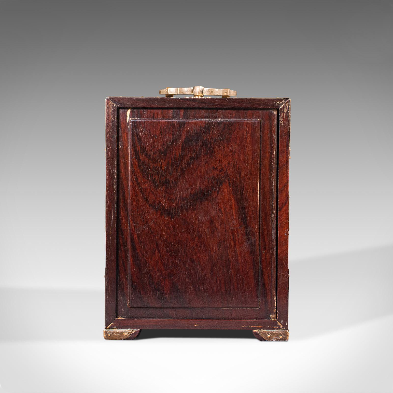 Antique Collector's Box, Chinese, Rosewood, Decorative Specimen Case, Circa 1920 For Sale 2