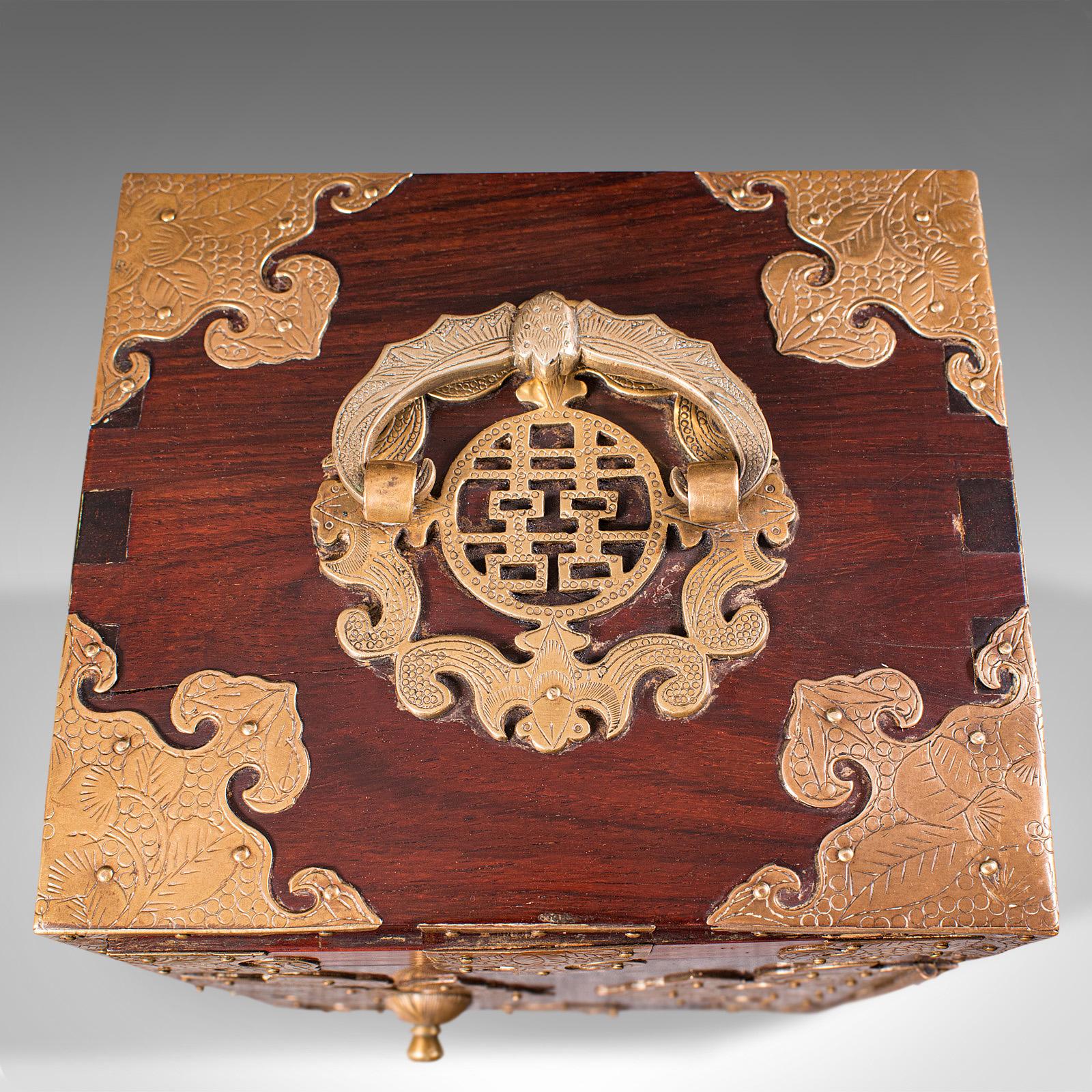 Antique Collector's Box, Chinese, Rosewood, Decorative Specimen Case, Circa 1920 For Sale 4