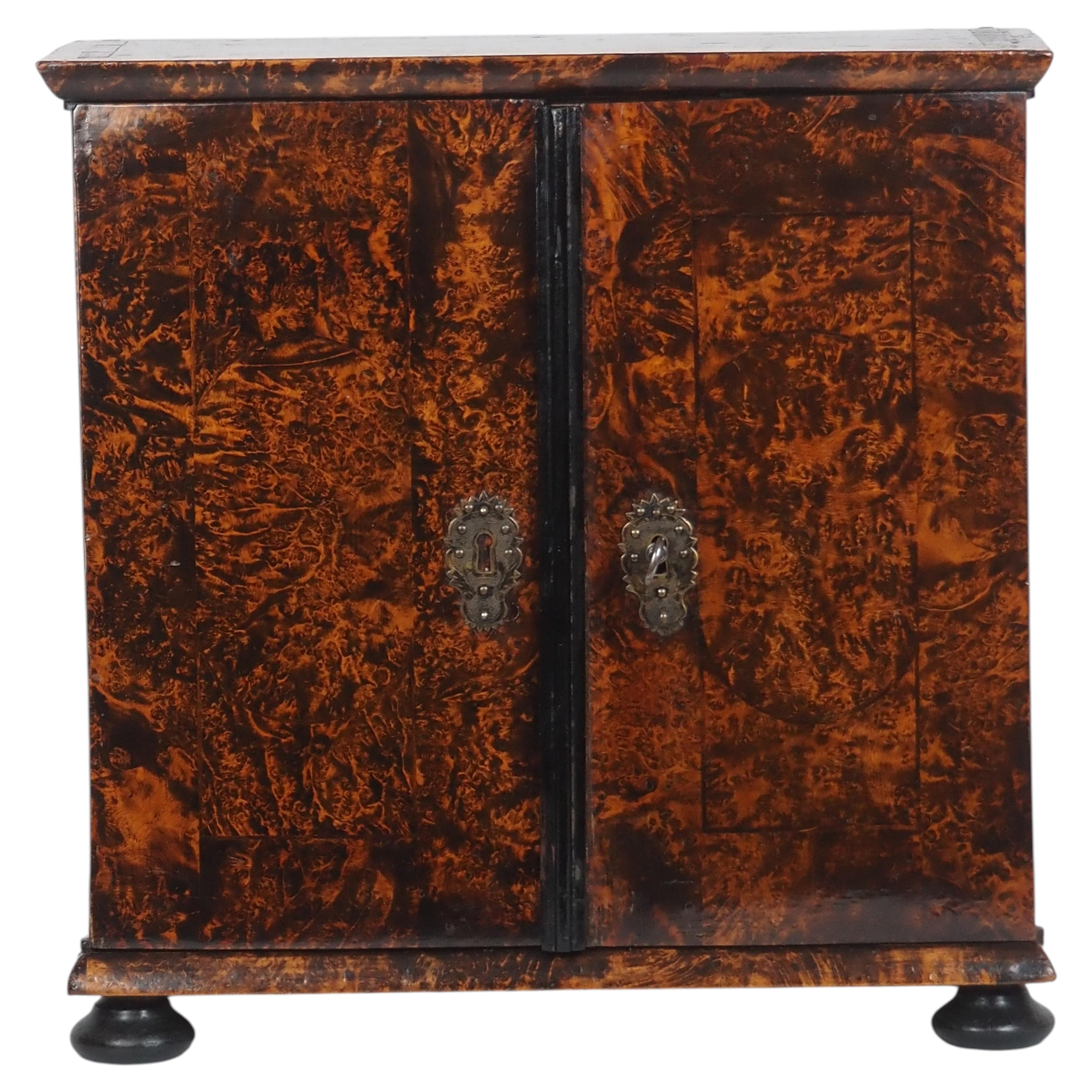 Antique Collector's Miniature Cabinet, First quarter of the 18th century For Sale
