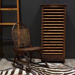 Colliapsible W.S. Antique Chaise de canoë pliante Tubbs SnoShu vers 1900