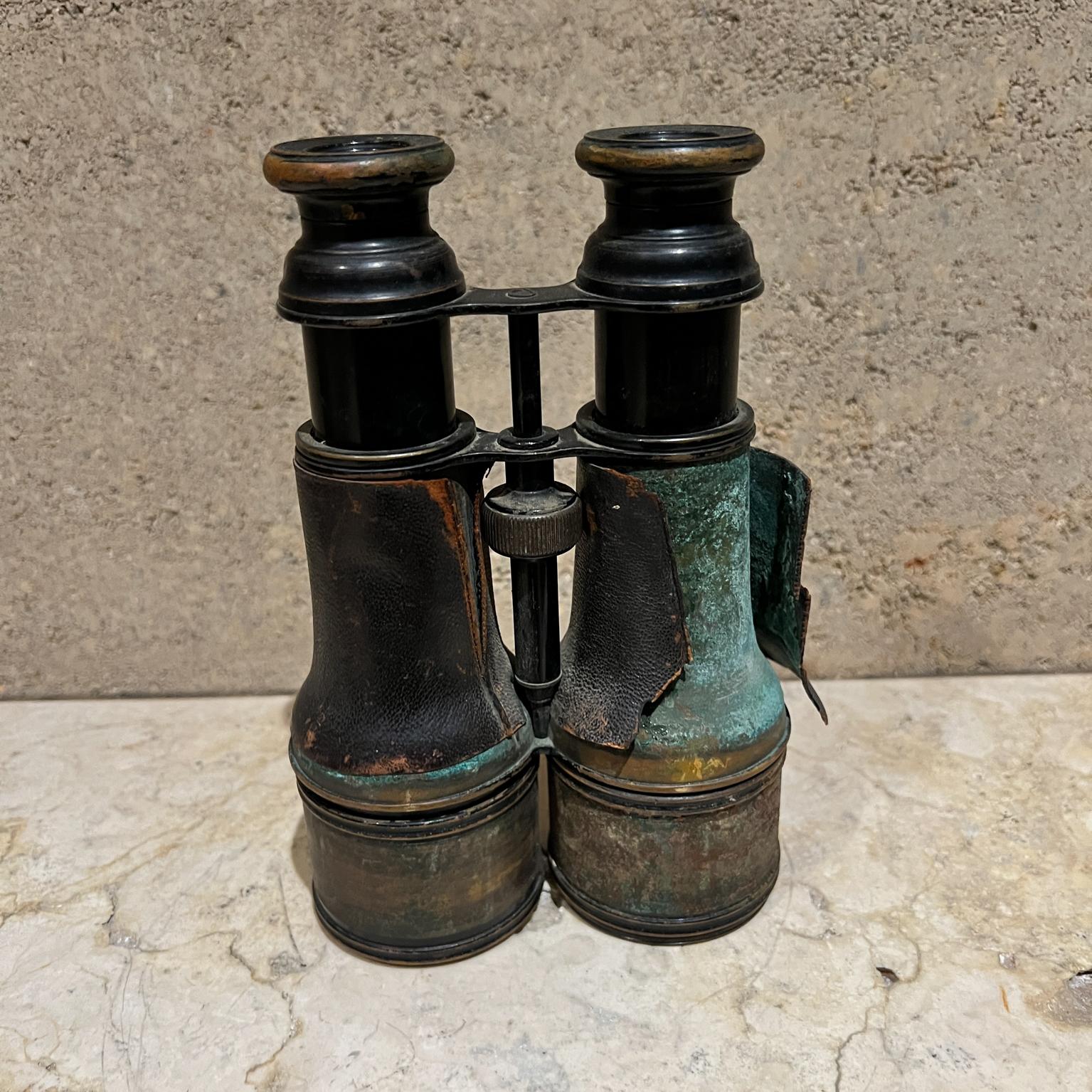 Français Antique Colmont French FT Binoculars en cuir Paris en vente