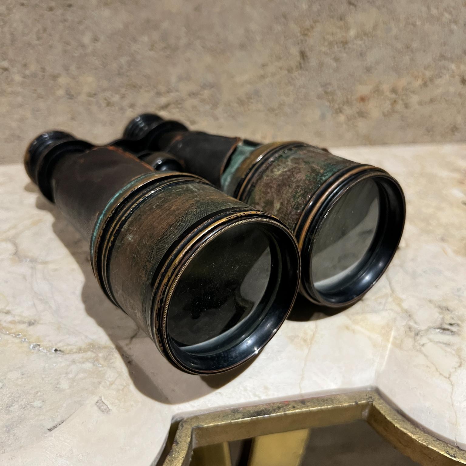 20ième siècle Antique Colmont French FT Binoculars en cuir Paris en vente