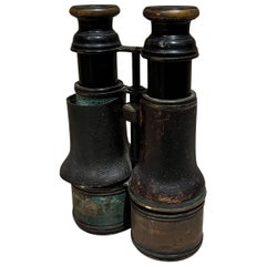 Antique Colmont French FT Binoculars Leather Paris