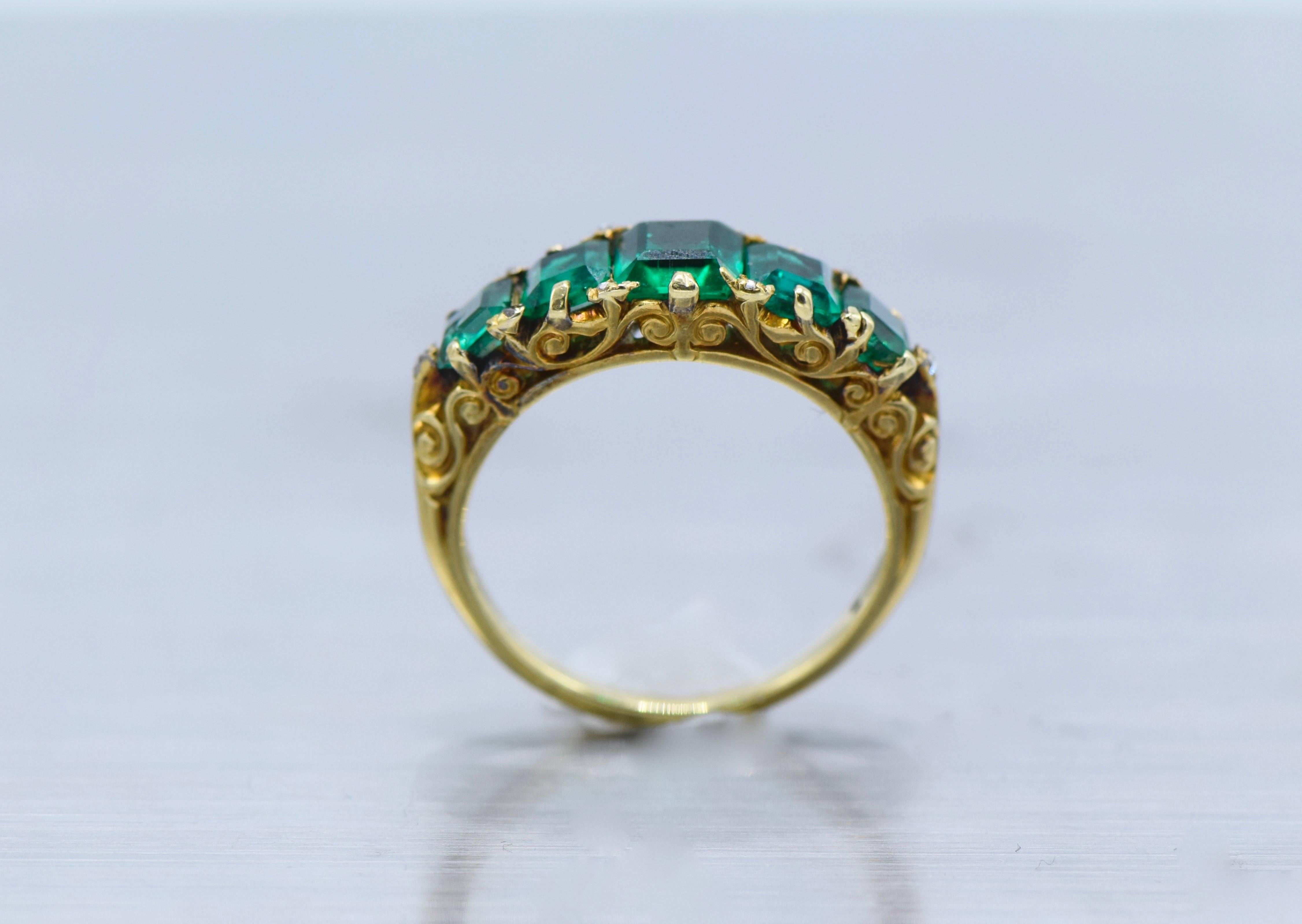 Women's Antique Colombian Emerald Ring