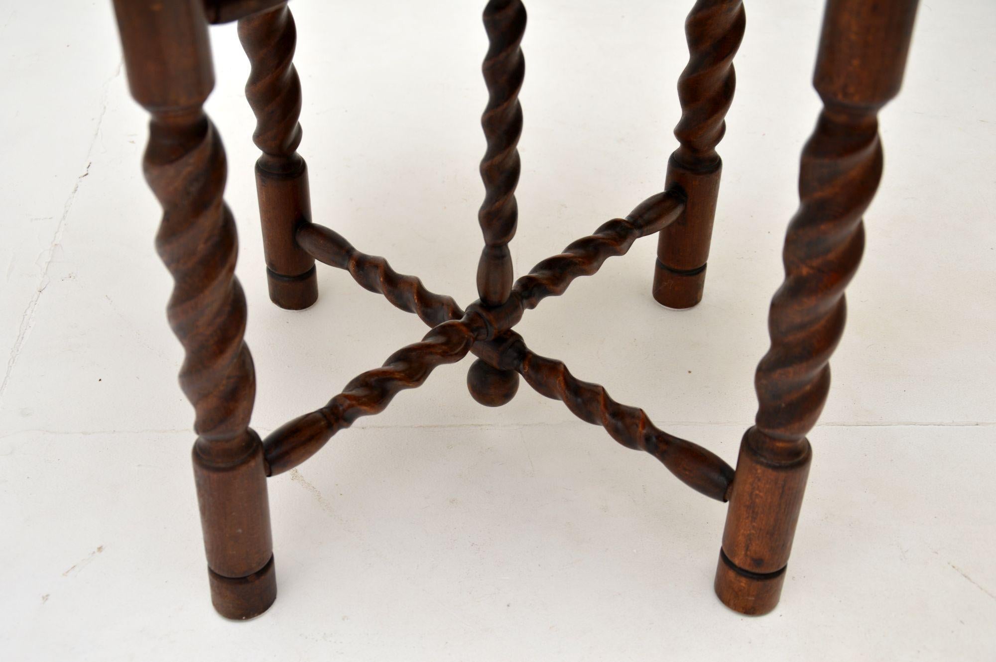 Ancienne table basse pliante Coloni Barley Twist 2