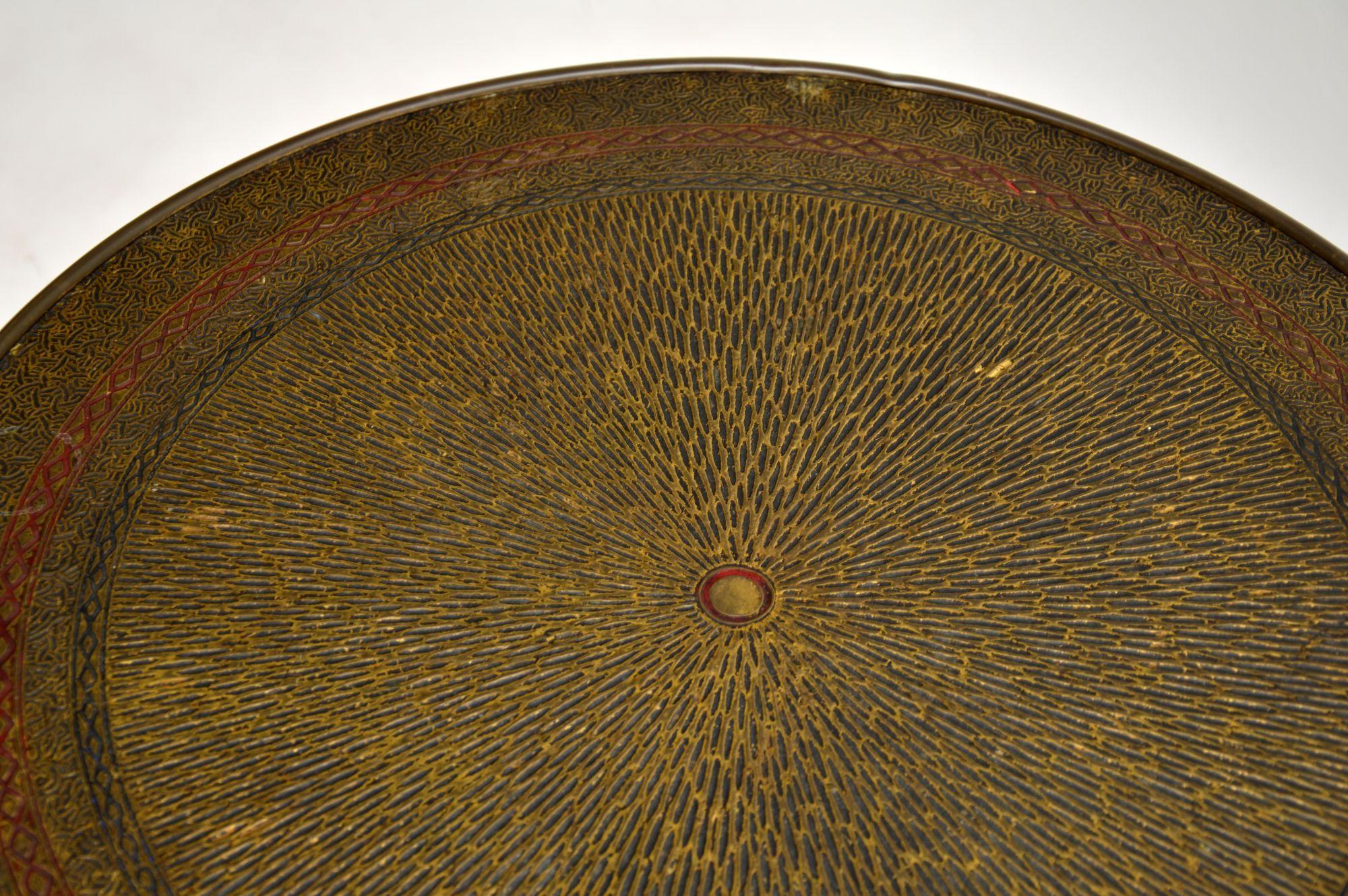 Début du 20ème siècle Ancienne table basse pliante Coloni Barley Twist