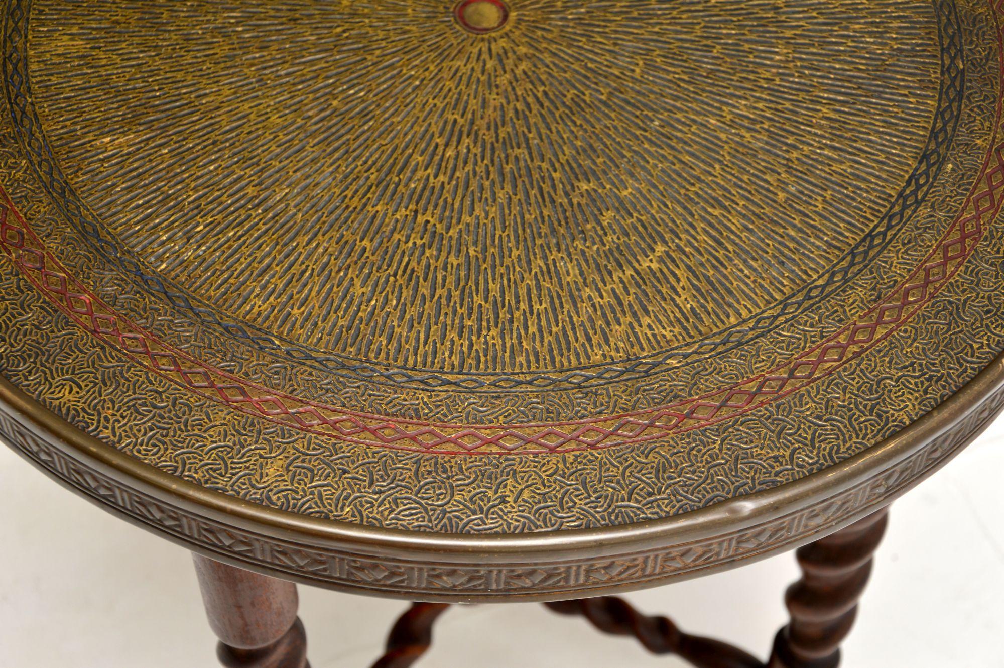 Ancienne table basse pliante Coloni Barley Twist 1