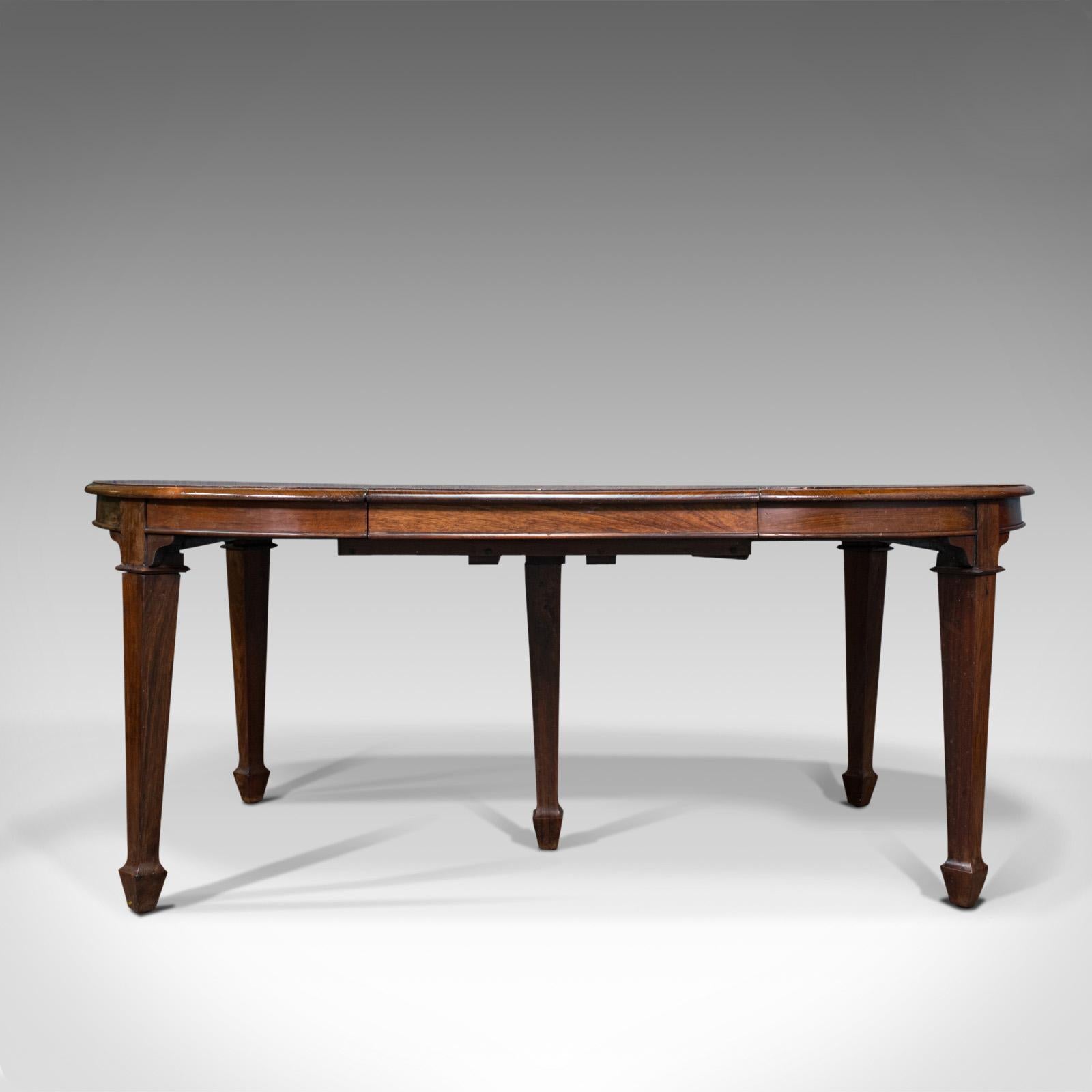 Antique Colonial Campaign Table, Indian, Rosewood, Dining, Extending, Victorian In Good Condition In Hele, Devon, GB