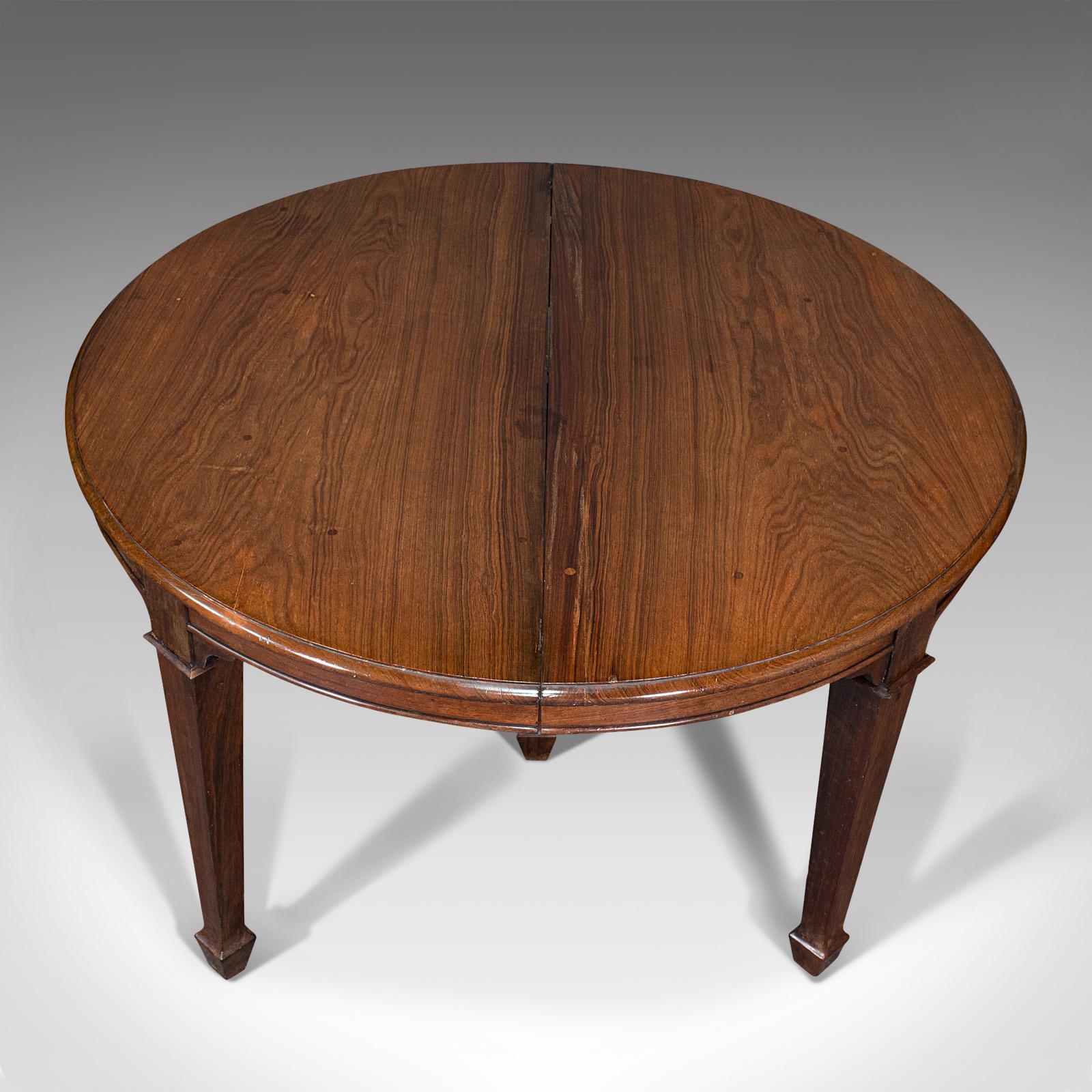 19th Century Antique Colonial Campaign Table, Indian, Rosewood, Dining, Extending, Victorian