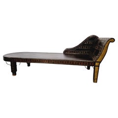 Chaise longue coloniale ancienne