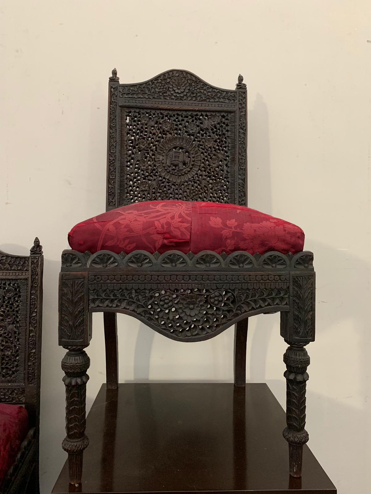 Asian Antique Colonial Dining Chairs, Set of 2 For Sale