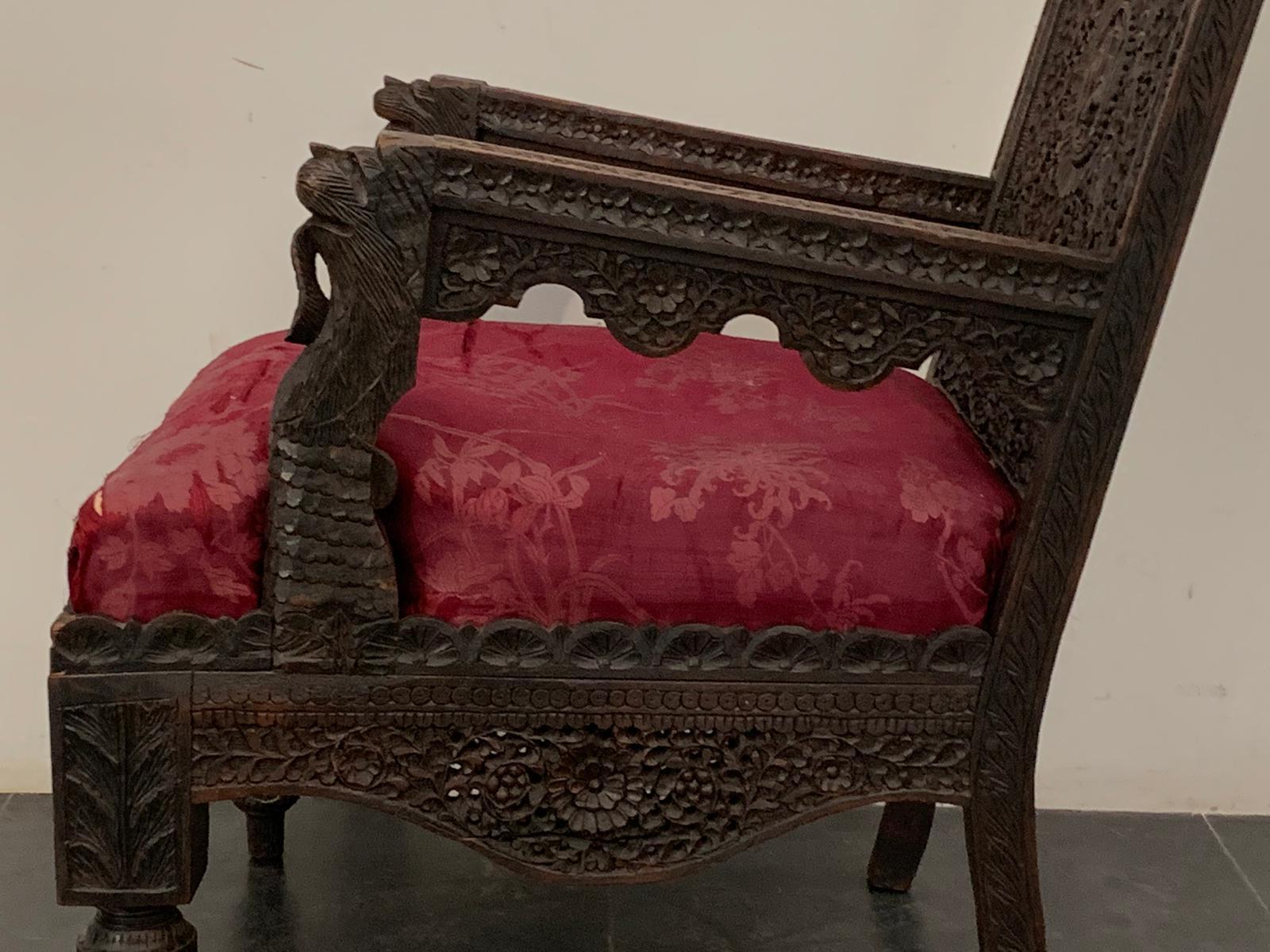 Antique Colonial Lounge Chair For Sale 2