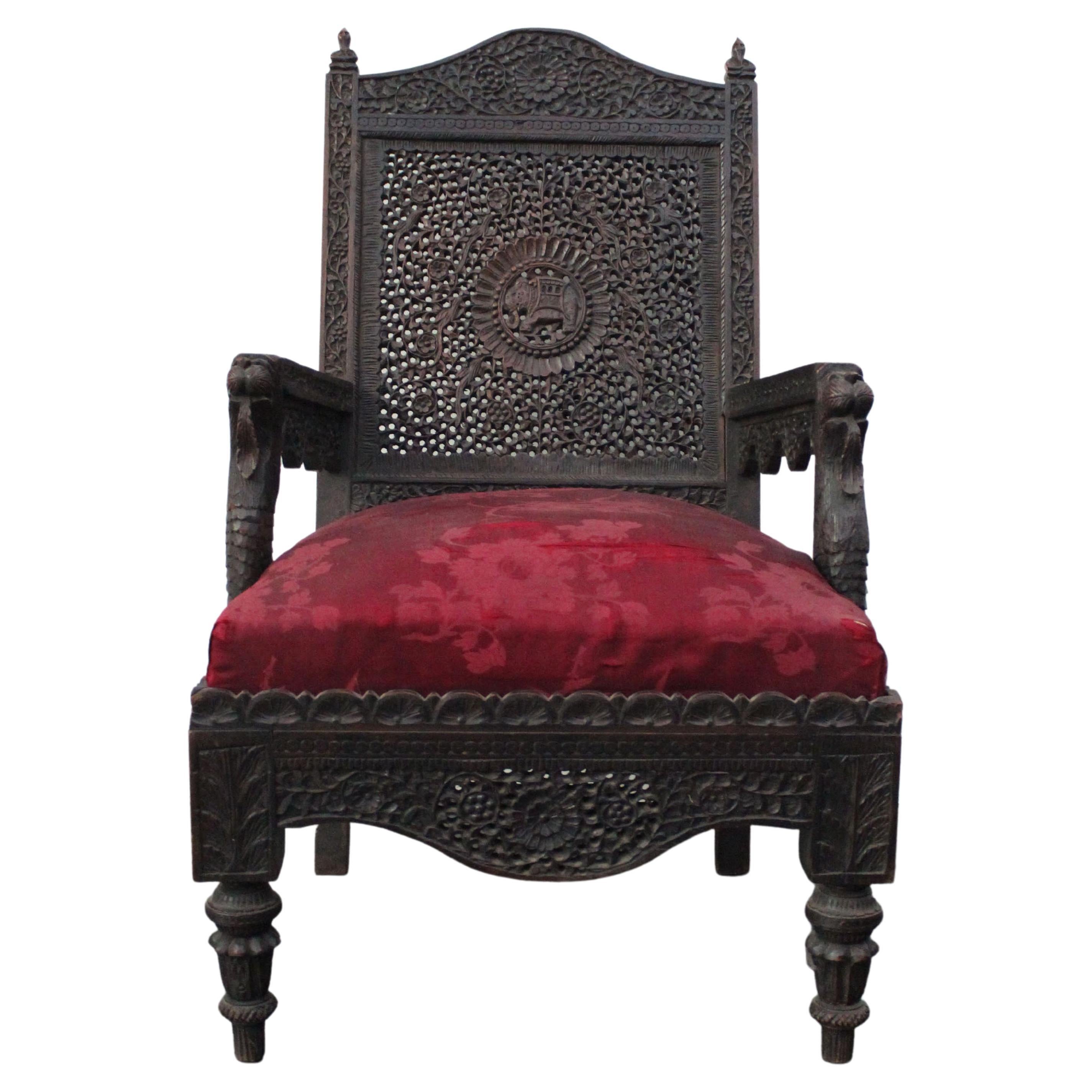 Antique Colonial Lounge Chair