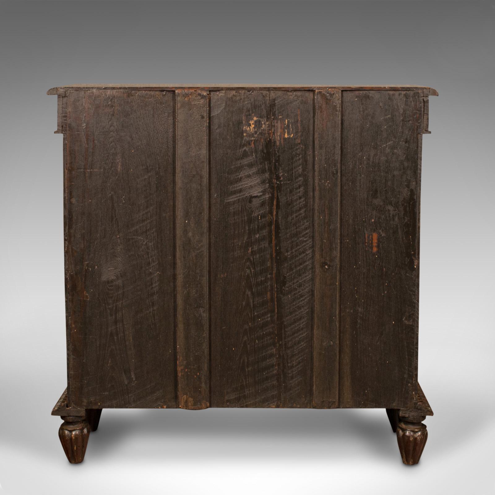 Wood Antique Colonial Side Cabinet, Anglo Indian, Drinks, Hall Cupboard, William IV For Sale