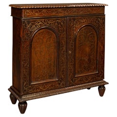 Used Colonial Side Cabinet, Anglo Indian, Drinks, Hall Cupboard, William IV