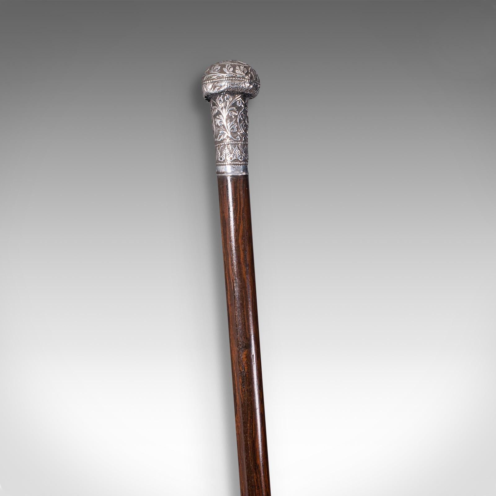 Unknown Antique Colonial Walking Cane, Anglo Indian, Coromandel, Swagger Stick, Georgian