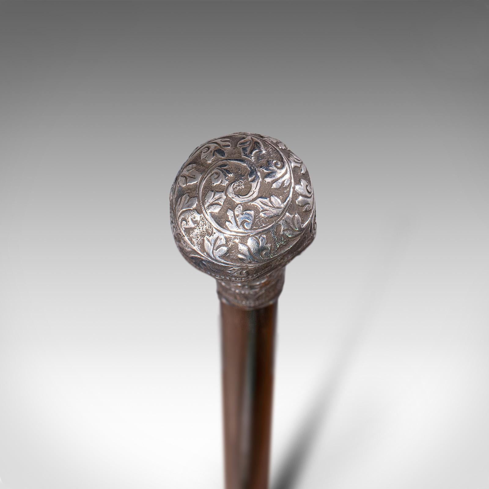 18th Century Antique Colonial Walking Cane, Anglo Indian, Coromandel, Swagger Stick, Georgian