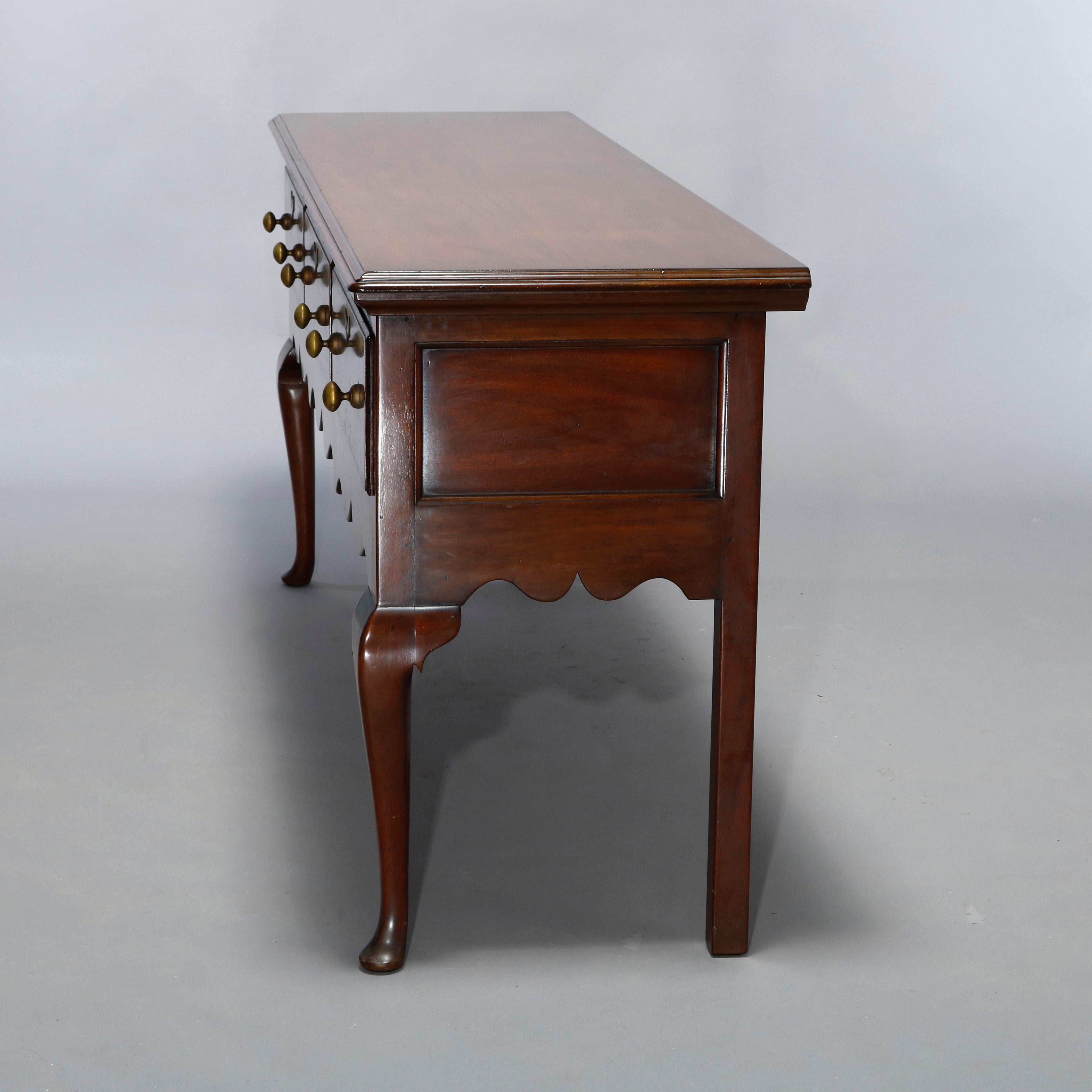 Antique Colonial Williamsburg Kittinger Queen Anne Banded Mahogany Server, 20thC 12