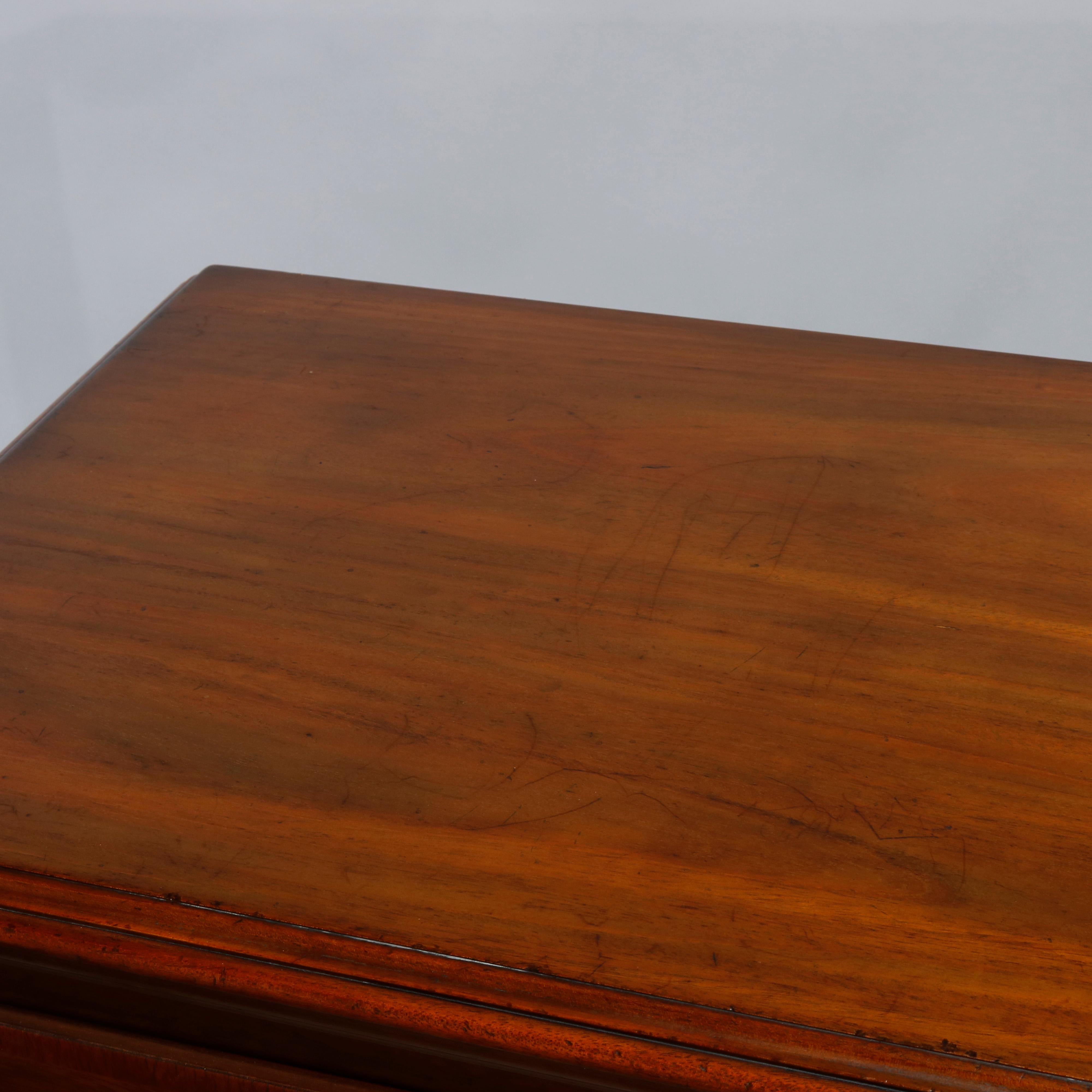 Antique Colonial Williamsburg Kittinger Queen Anne Banded Mahogany Server, 20thC 1