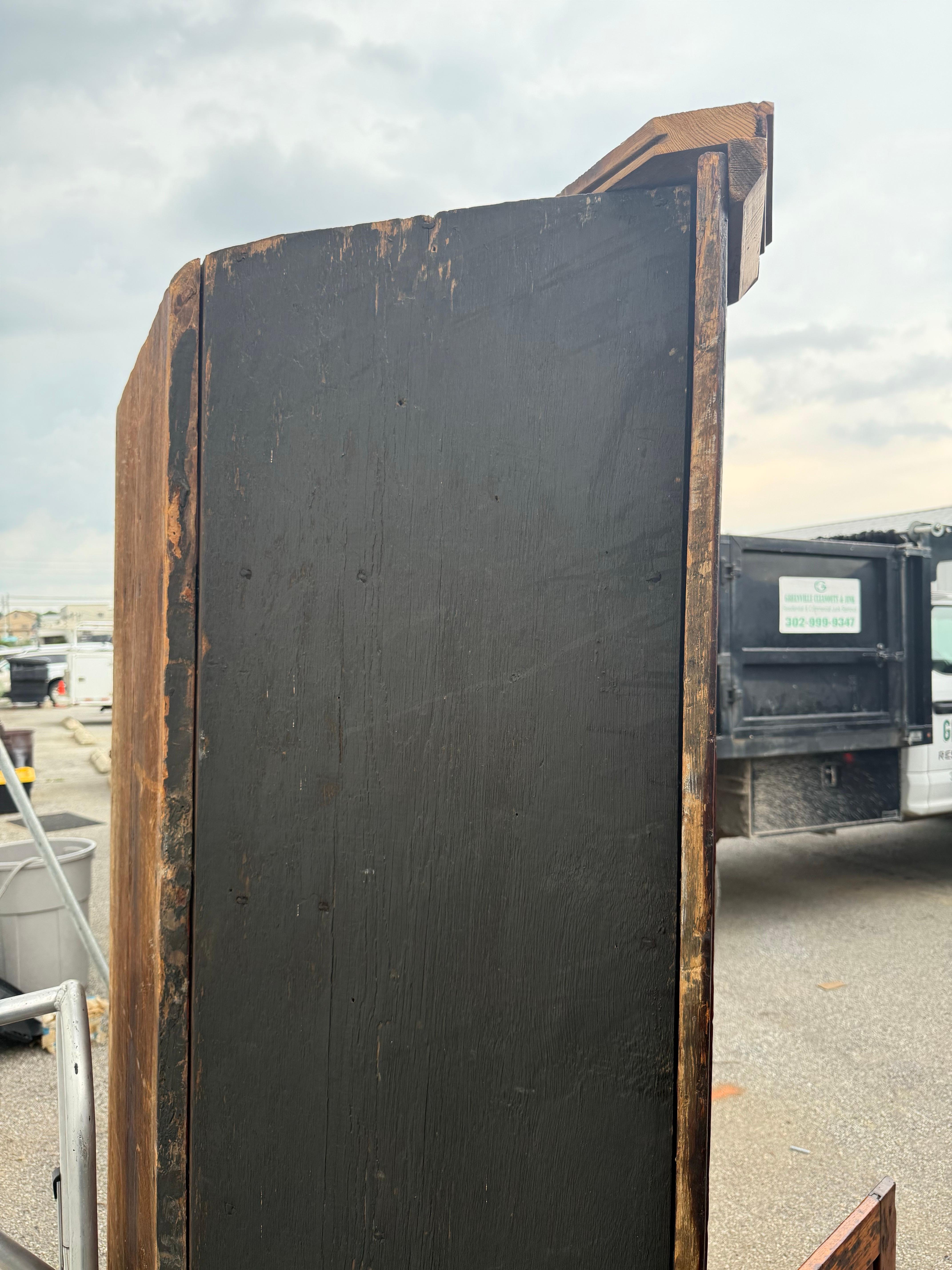 Antique Colonial Wormwood Pine Corner Cabinet Circa Early 1800's For Sale 6